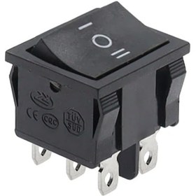 Resim Ayt Ic-130 Orta Boy Işıksız On Off On Anahtar 6 Pin 3 Kademeli Aç Kapa Düğme Buton 