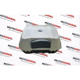 Resim Modasanal 52 Lt Motosiklet Topcase Bel Destekli Sök Tak Kilitli Arka Çanta Gri - Siyah 