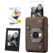 Resim Fujifilm Instax Mini Liplay Hybrid Deep Bronze Fotoğraf Makinesi-20'li Film ve Çerçeve Hediye Seti 