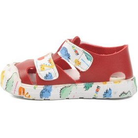 Resim United Colors Of Benetton Kırmızı Cırtlı Kız Bebek Sandalet Bn-1409 B 