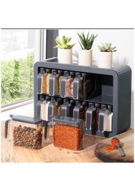 Resim Barones Baharatlık 9 Parça Gri - Beyaz 