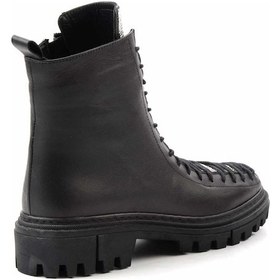 Resim Siyah Lame Leather Kadın Bot & Bootie K02178001203 Siyah 