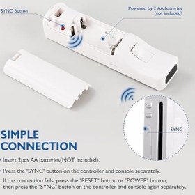 Resim Wii Remote, Compatible with Nintendo Wii/Wii U, Wii Controller with Nunchuck, with Silicone Case and Wrist Strap 