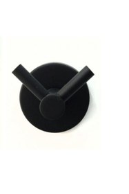 Resim Genel Markalar Siyah Banyo 2 Li Set Bornoz Askılık, Yuvarlak Havluluk 