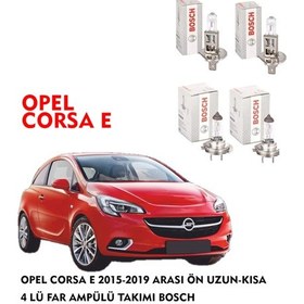 Resim OPEL CORSA E 2015-2019 ARASI ÖN UZUN-KISA 4 LÜ FAR AMPÜLÜ TAKIMI BOSCH 