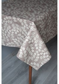 Resim Elyaf Silinebilir Pvc Muşamba Masa Örtüsü 1248-1 Ketendal Kahve 