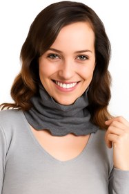Resim Outlet Kadın Angora Yünü Boyun Isıtıcı Gri - GRİ / Tek beden 