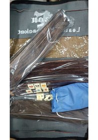 Resim Lüx Oval Ahşap Okey Takımı 