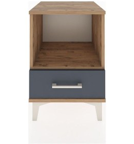 Resim Hyperion Komodin Tek Raflı Tek Çekmeceli 44x44x64 Çam-antrasit Atlas Çam 