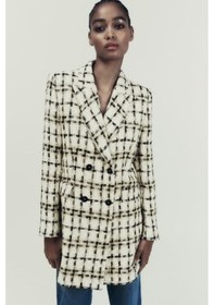 Resim Zara Dokulu Uzun Kareli Blazer 2218/623 Çok Renkli 