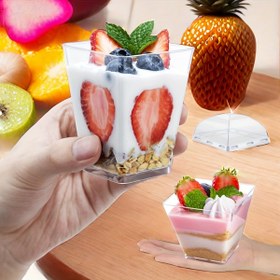 Resim 25 adet/100 adet 120ml/210ml Şeffaf Kare Tatlı Kapları, Kapaklı, Yeniden Kullanılabilir, Kaymaz, Kırılmaya Dayanıklı, Sızdırmaz, Sadece El Yıkama, Mousse, Puding, Yulaf Ezmesi, Meyve, Düğün, Sevgililer Günü, Noel, Doğum Günü, Bar Mitzvah, Aile Partisi, Seyahat, Hemşirelik, Genç, Yetişkin, Evrensel Tatiller için 