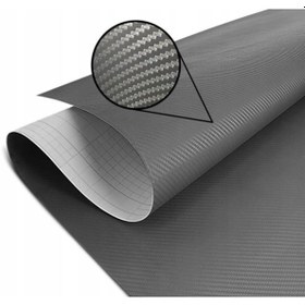 Resim KrcDisplay (152cmx1mt) Füme Karbon Folyo 3d Hava Kanallı Araç Kaplama Folyosu 