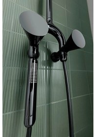 Resim VitrA Duş Kolonu Ve Termostatik Duş Bataryası Sistemi, Liquid, Manyetik El Duşlu, Parlak Siyah, A4721939 