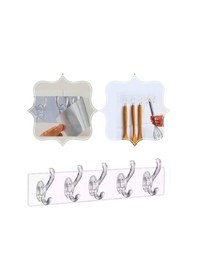 Resim Baysa Şeffaf Yapışkan Askılık 5 Li Askılık Çok Renkli 