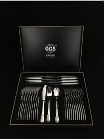 Resim Petra Parlak Solingen 96 Parça Kutulu Çatal Kaşık Bıçak Seti Gümüş 