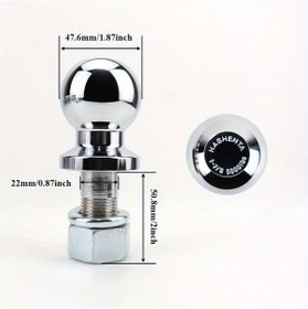 Resim Hightower 1 Adet 5000lbs Kapasiteli 50mm Çelik Römork Başlığı 1-7/8 7/8 2 Universal 
