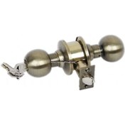 Resim Posse Yuvarlak Antik Bakır Topuzlu Kilit Anahtarlı 