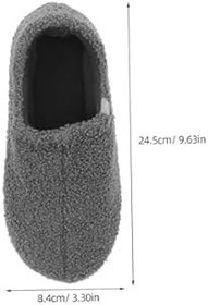 Resim VALICLUD Kabarık Düz Terlikler Kapalı Burunlu Terlikler Erkekler İçin Ev Terlikleri Terlikleri Parmak Arası Sandaletler Günlük Ev Ayakkabıları Tüylü Takunyalar Peluş 