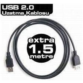 Resim 1.5 Metre 1.5Mt Usb Uzatma Kablosu Usb Uzatma Erkek Dişi Kablo 