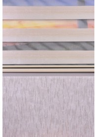 Resim Gold Kendinden Desenli Etek Dilimsiz Ds11747 V2 Zebra Stor Güneşlik Perde 