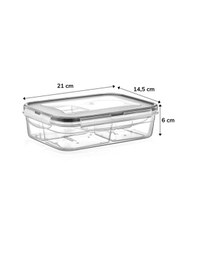 Resim 4 Bölmeli Sızdırmaz Contalı Kilitli Kapaklı 1 Litre Erzak Saklama Kabı -lc520 4741 