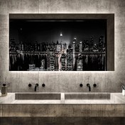 Resim Global Led Mirror 65X90 cm Ledli Ayna Dresuar Hol Koridor Duvar Salon Banyo Wc Ofis Çocuk Yatak Odası Boy 