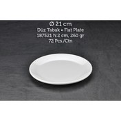 Resim Tuva Therm Melamin Int Düz Tabak 21 Cm 6 Adet 
