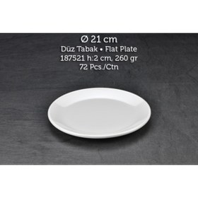 Resim Tuva Therm Melamin Int Düz Tabak 21 Cm 6 Adet 