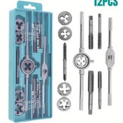 Resim 12 Adet Metrik Vida Musluğu ve Kalıp Seti, M6-M12, Alaşımlı Çelik El Diş Açma Aletleri, Düz Konik Musluklar, DIY ve Onarım İşleri için Hassas İşleme Seti 