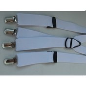 Resim Beyaz Pantolon Askısı / Dört Klipsli Beyaz 