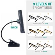 Resim Yuntech01 19 Led'li 3 Renk Sıcaklığı Ve 3 Parlaklık Seviyeli Göz Koruyucu Okuma Işığı - Müzik Notası Aydınlatıcı 2070a Şarjlı Model Diğer 