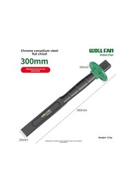 Resim Symbee Endüstriyel Kalite Krom Vanadyum Çelik Beton Taş Kesici: 12" Siyah Oksitli Düz Uçlu Profesyonel El Aleti 