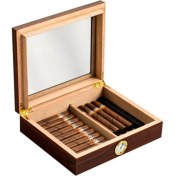 Resim Cedar Ahşap Puro Seyahat Nemlendirici Higrometre Puro Humidor Sigaren Kutusu ile Taşınabilir Puro Kılıfı Taşınabilir Puro Kılıf | Puro Aksesuarları 