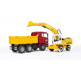 Resim My Reality Fashion Nessiworld Man Damperli Kamyon Ve Liebherr Ekskavatör 