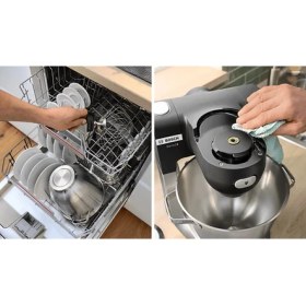 Resim Bosch MUMS6ZS17 Mutfak Makinesi 1600 W Güç, 5 - 5,9 lt Kapasite, Gri Renk ve Paslanmaz Çelik Malzeme 