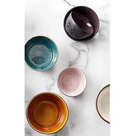 Resim Kase, Kase, Müsli Kasesi, Seramik Çerez Kasesi, 12 cm Çapında, Krem/krem 