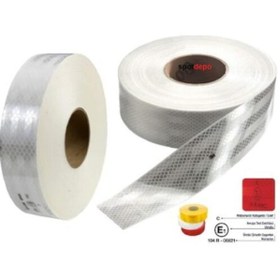 Resim Redno Fosforlu Reflektör Bant Şerit Tuv- E Belgeli 50 Mm X 1 Mt Beyaz 