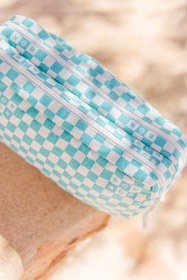 Resim Bonton Checkerboard Blue Vintage Case 