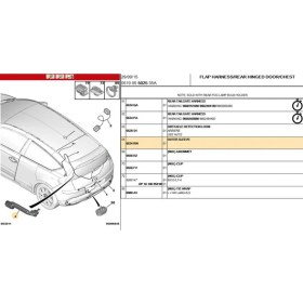 Resim Citroen, Peugeot Arka Kablo Kılıfı Klipsi - 2843020 
