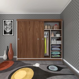 Resim Kenzlife gardırop sürgülü kapaklı kapılı 200 papatya cvz gardolap dolap 