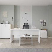 Resim Adore Rio Ofis L Masa - Diamond Beyaz 