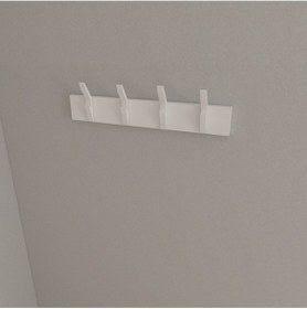 Resim Hepsi3boyutlu Modern Duvar & Kapı Kanca Askılık - 4 Adet Beyaz Kanca Askılık - Model No : 3 Beyaz 
