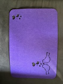 Resim Keçe Amerikan Servis, Kuş Desenli Kalp Motifli, Turuncu Mor Pembe, 3 Adet 