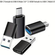 Resim USB Adaptörü, Type C Dişi A Erkek Şarj Cihazı Dönüştürücü, USB C Erkek USB 3.0 Dişi OTG Dönüştürücü iPhone 16 15 14 13 Plus Pro Max, Apple Watch, Airpods, S24 Ultra, OTG USB C-Blac 
