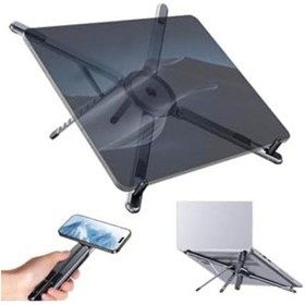 Resim Çok Amaçlı Laptop Standı Ve Telefon Tutucu, Manyetik, Katlanabilir, Tablet Standı, Selfie Çubuğu Özellikli, Ayarlanabilir 