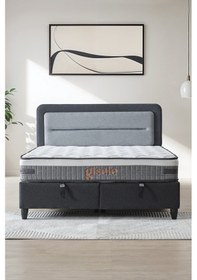 Resim Gisela Modeli Full Ortopedik Çift Kişilik Pedli Yataklı Baza Ve Başlık Takımı 3 Lü Set 180 x 200 