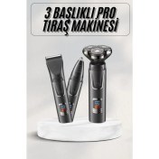 Resim Eldenör Yüksek Performanslı 3 Başlıklı Profesyonel Şarjlı Islak ve Kuru Kullanıma Uygun 