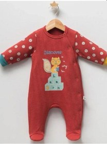Resim Tongs Baby Erkek Bebek Sincap Baskılı Tulum-14943 Kiremit 