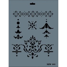 Resim Belle Fusion Mey Ithalat® Rich New Seri N-103 Stencil 35X25 cm 