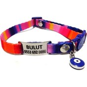 Resim Ayz Markalama Güvenlik Kilitli İsimli Kedi Tasması Kedi Madalyon 